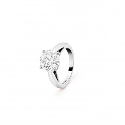 VAN CLEEF ARPELS BONHEUR SOLITAIRE 4.02 CT EVVS1 - PLATINUM  VCARP12L00